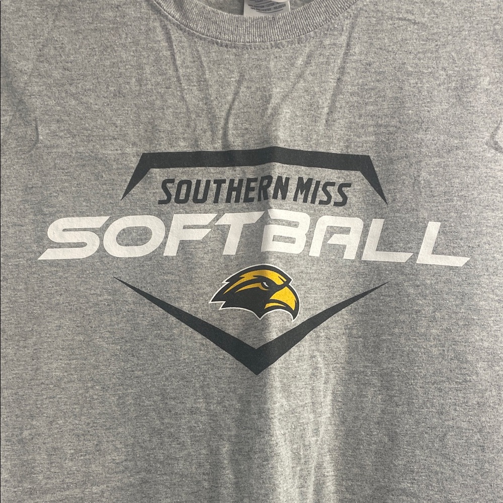 Men’s Gray Southern Miss Softball Tee